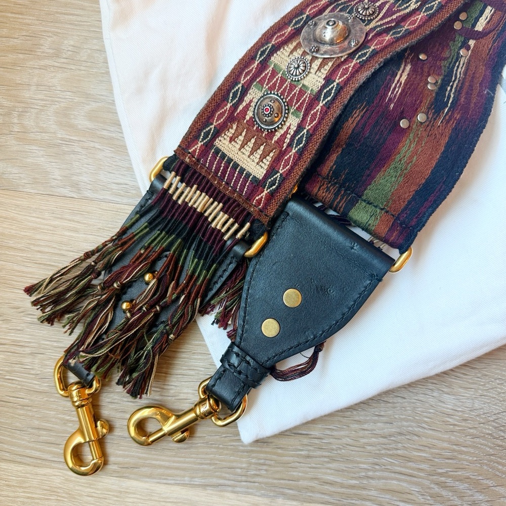 Dior Fringe Bohemian Embroidered Bag Strap - Picture 2 of 8